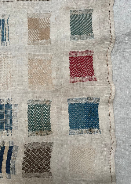 Antique Fine Silk Darning Sampler Museum Worthy: C1807 Britain