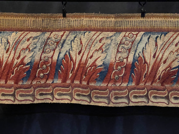 Rare Antique Aubusson Fine Tapestry Border: C18th France