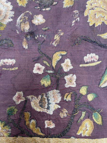 Early Silk and Metal Thread Embroidered Chalice Cover: C17th Europe