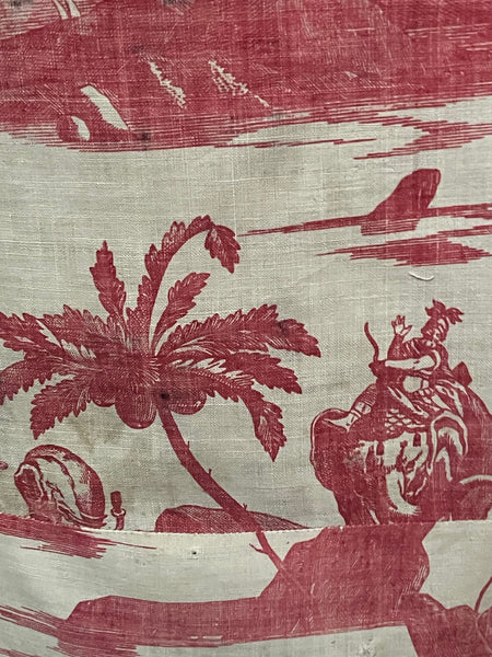 Large Panel Antique Toile de Nantes Chariot of Dawn: C18th Nantes, France