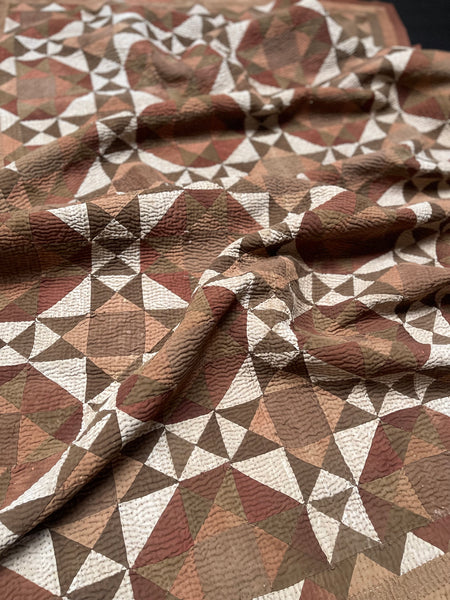 Antique Handmade Patchwork Ralli Quilt: C20th Sindh, Pakistan