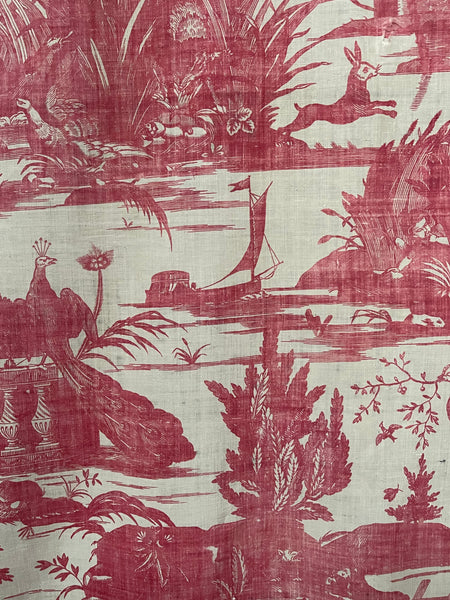 Large Panel Antique Toile de Nantes Chariot of Dawn: C18th Nantes, France