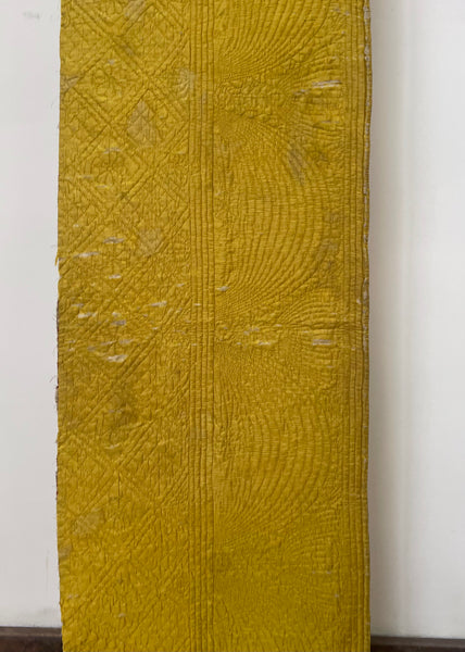 Handmade Antique Silk Boutis Quilt Border: C18th,Provence, France