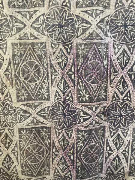 Antique English Arts and Crafts Block Printed Panel: C1910/20 Britain