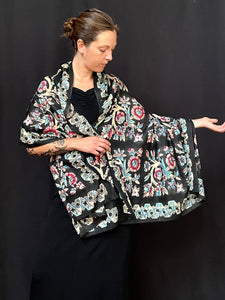 Traditional Block Print Shawl or Boçha Cover: C1900 Kandilli,  Istanbul, Turkey
