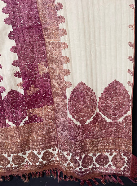 Antique Silk Embroidered Ceremonial Portier : Late C19th early C20th Rabat, Morocco