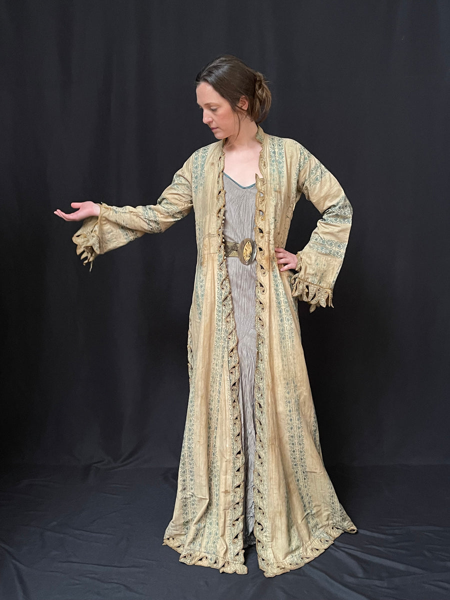 Antique Traditional Womans Ottoman Silk Brocade ‘Entari’ Coat/Robe: Ea ...