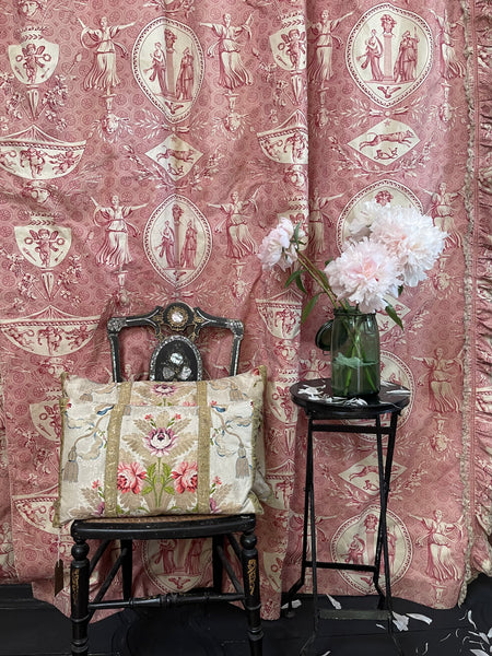 Antique Neo Classical Toile de Jouy Curtains Mulhouse ‘Pallas and Venus’: C19th France