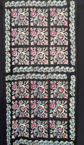 Block print Traditional Scarf or Boçha Cover: C1900 Istanbul, Turkey