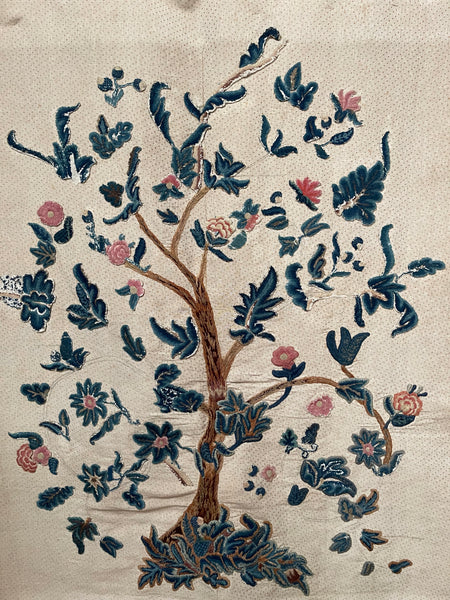 Antique Crewelwork Tree of life: C18th England