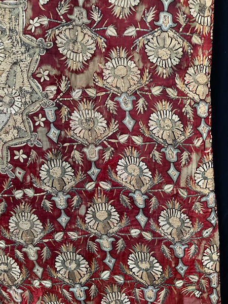 Antique Ottoman Embroidered Ceremonial Cover Boçha: C18th Turkey
