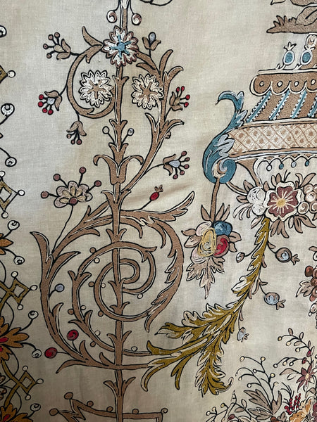 Antique Embroidered Wallhanging with Dancing Figure: C1910 France