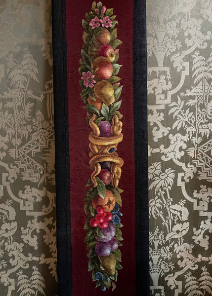Fine Silk and Wool Tapestry Panel with Serpents and Fruit Museum Quality : C18th France