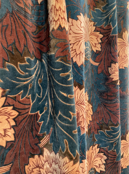 "Chrysanthemum" Velvet designed by Arts and Crafts textile artist Lindsay Butterfield: ca 1890s, Britain