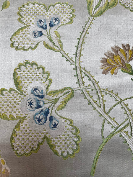 Antique Eighteenth Century Rococo Silk Brocade Panels: C18th Lyon, France