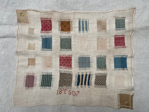 Antique Fine Silk Darning Sampler Museum Worthy: C1807 Britain