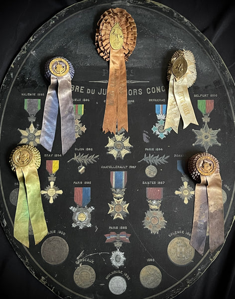 Collection Antique Silk Rosettes Ribbons Interior Decor: C20th Britain