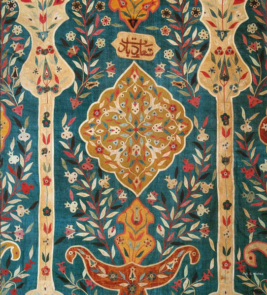 Antique Ottoman Appliqué Embroidered Silk Tent Bands: C17 Turkey