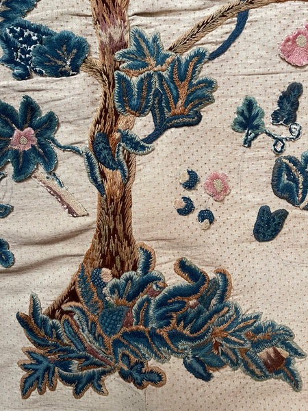 Antique Crewelwork Tree of life: C18th England