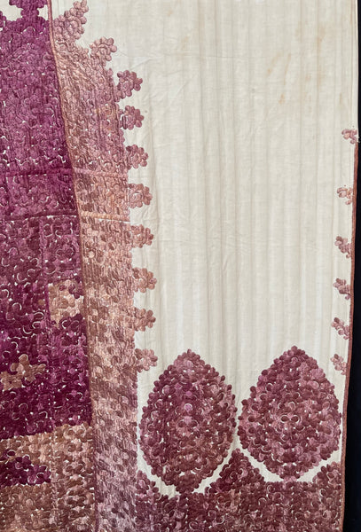 Antique Silk Embroidered Ceremonial Portier : Late C19th early C20th Rabat, Morocco