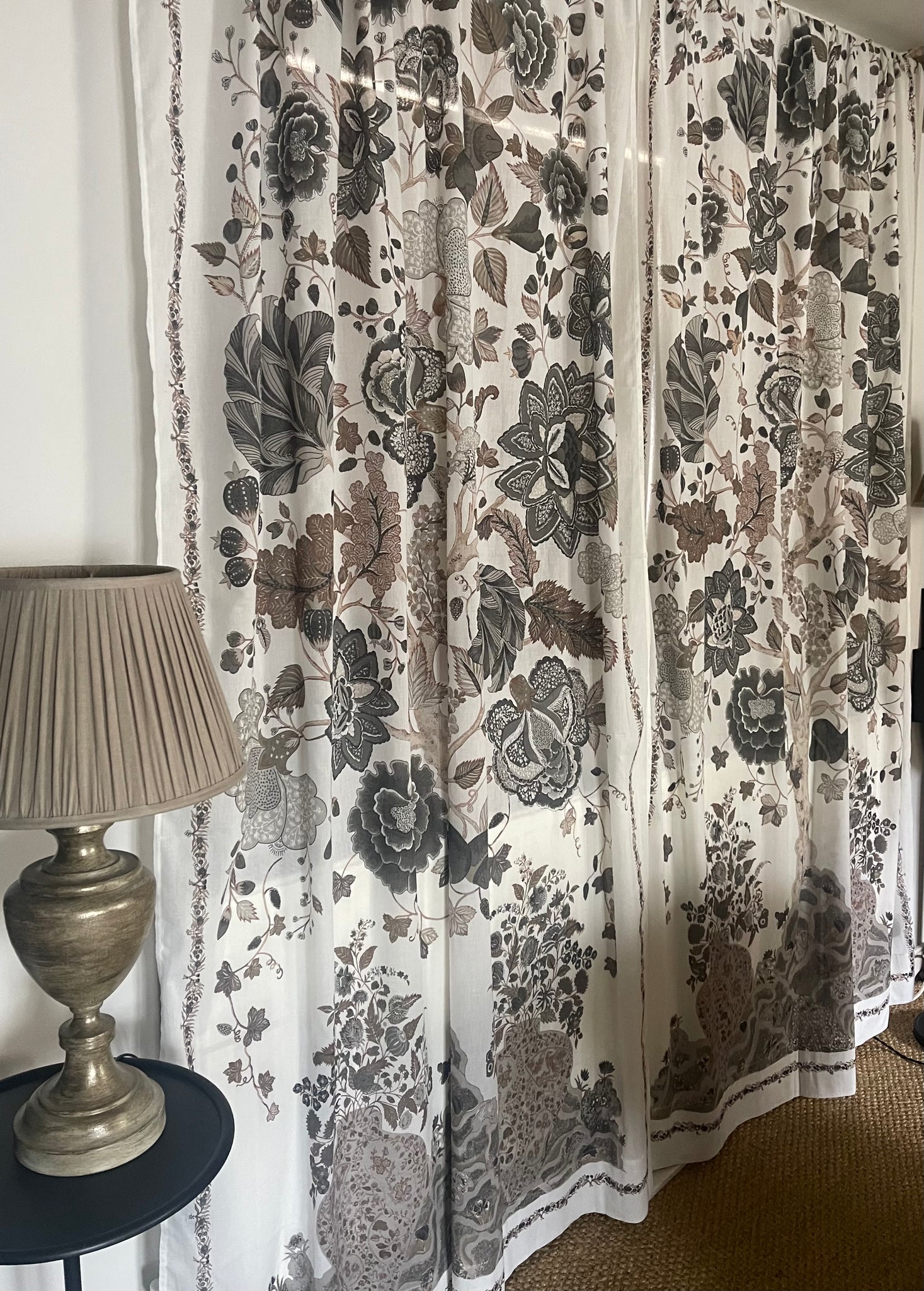Adaptation of Antique Palampore Tree of Life Curtain or Wall Hanging: C21st India for export.