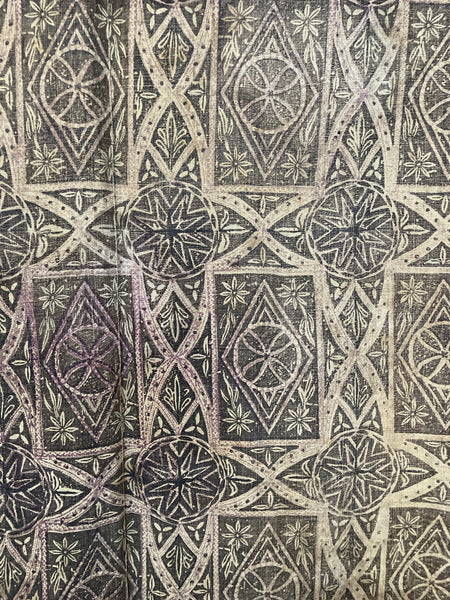 Antique English Arts and Crafts Block Printed Panel: C1910/20 Britain