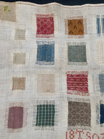 Antique Fine Silk Darning Sampler Museum Worthy: C1807 Britain