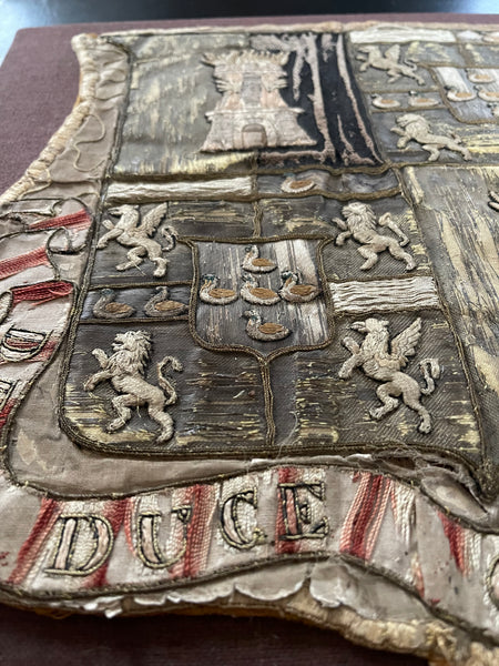 Antique Rare Ancient Embroidered Armorial Coat of Arms: C16th Europe