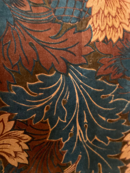 "Chrysanthemum" Velvet designed by Arts and Crafts textile artist Lindsay Butterfield: ca 1890s, Britain