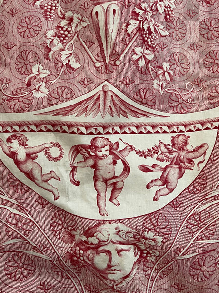 Antique Neo Classical Toile de Jouy Curtains Mulhouse ‘Pallas and Venus’: C19th France