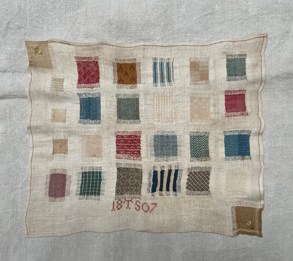 Antique Fine Silk Darning Sampler Museum Worthy: C1807 Britain