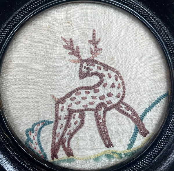 Collectable Regency Hand Embroidered Fawn: C18th England