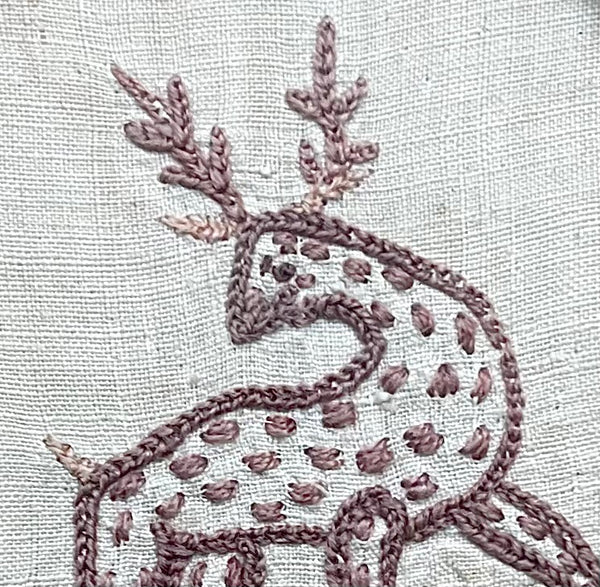 Collectable Regency Hand Embroidered Fawn: C18th England
