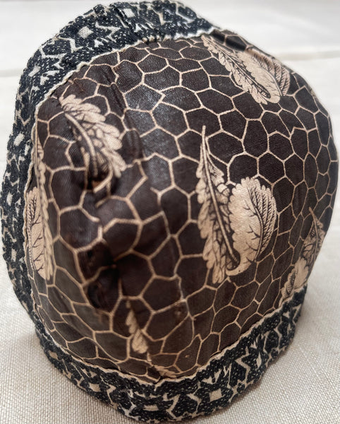 Antique Traditional Chintz Child’s Bonnet Collectable Costume: C19th Marken, Netherlands