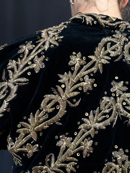 Ottoman Goldwork Embroidered Velvet Jacket and Harem Pants: C19th Turkey