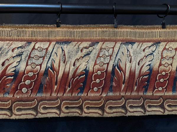 Rare Antique Aubusson Fine Tapestry Border: C18th France