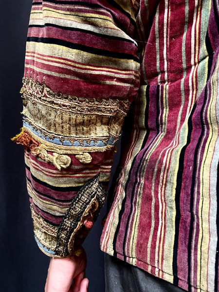 Ottoman Striped Velvet Quilted Jacket: C1910 Turkey