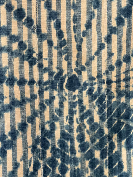 Antique Traditional Tie Dye Wallhanging Interior Decor: C1910 West Africa