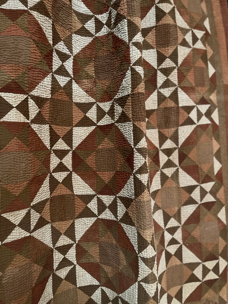 Antique Handmade Patchwork Ralli Quilt: C20th Sindh, Pakistan