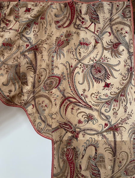 Antique Indienne Pelmet with Extraordinary Exotic Birds and Serpents : French C19th. 200 x 173cm
