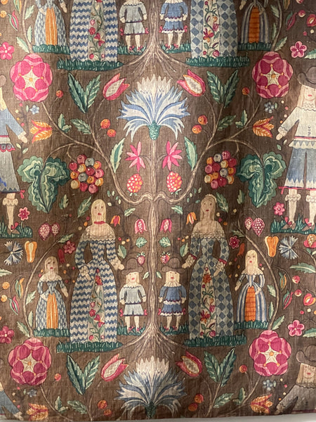 Antique Folk Art Jacobean Revival Figurative Wallhanging: Early 20th Century Europe. 150 x 79cm