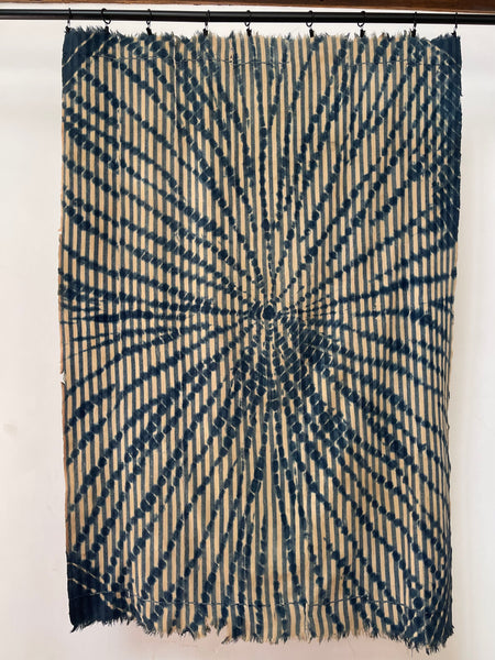 Antique Traditional Tie Dye Wallhanging Interior Decor: C1910 West Africa