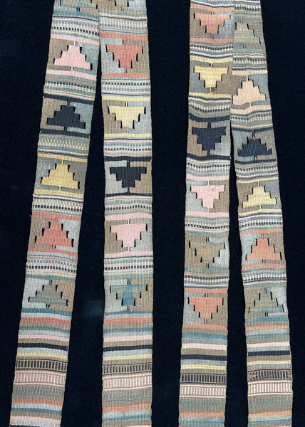 Antique Handwoven Andean Sash Ethnographic Traditional Costume: C19th Peru