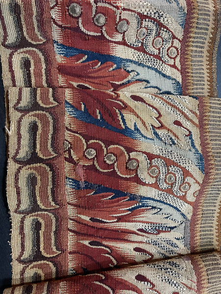 Rare Antique Aubusson Fine Tapestry Border: C18th France