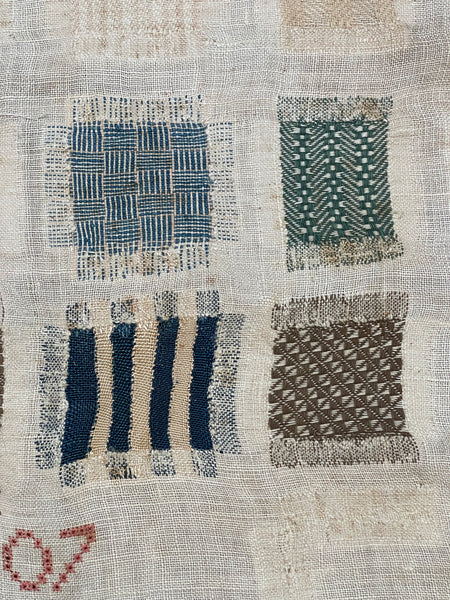 Antique Fine Silk Darning Sampler Museum Worthy: C1807 Britain