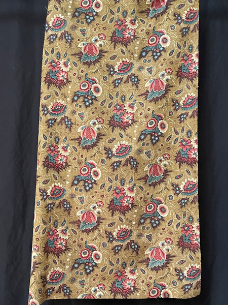 Antique Indienne Floral Printed Cotton Textile : C19th France