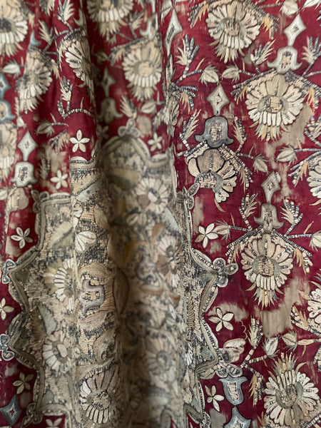 Antique Ottoman Embroidered Ceremonial Cover Boçha: C18th Turkey