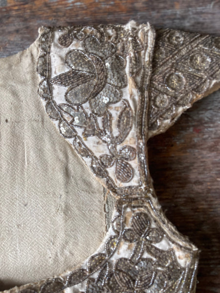 Antique Traditional Beaded and Sequinned Womans Bodice: C19th Tunisia