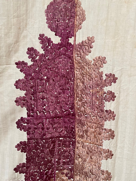 Antique Silk Embroidered Ceremonial Portier : Late C19th early C20th Rabat, Morocco