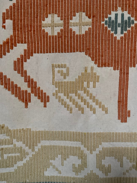 Traditional Scandinavian Flatweave Wallhanging with Mythical Horse: C1910/20 Sweden